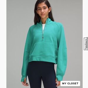 Lululemon 1/4 Zip Scuba Kelly Green